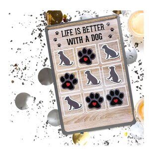 Dog - 8.5" x 12.5" Magnetic Tic‎ Tac Toe Board